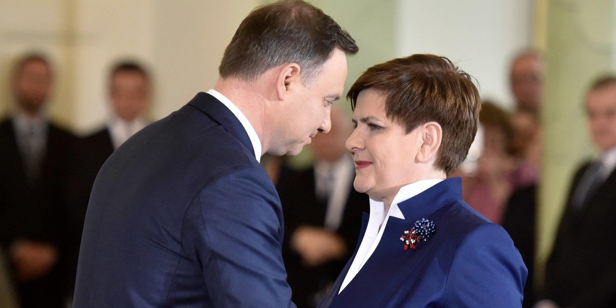 Beata Szydło i Andrzej Duda