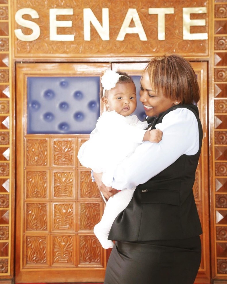 Karen Nyamu and her daughter 