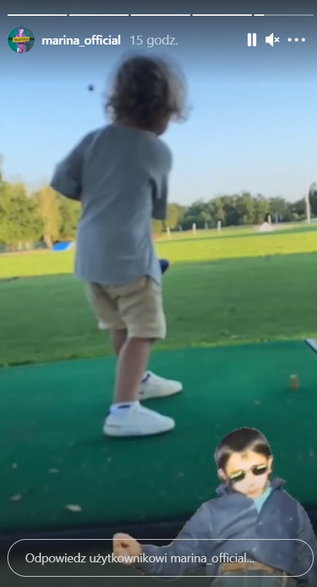 Marina Łuczenko-Szczęsna pokazała jak Liam gra w golfa
