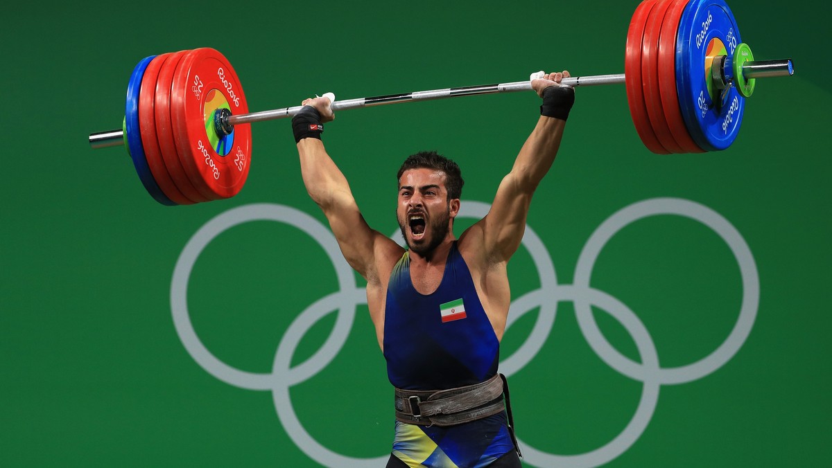 Kianoush Rostami z Iranu zdobył złoty medal w podnoszeniu ciężarów (kat. 85 kg). Na podium znaleźli się także Tao Tian (Chiny) i Gabriel Sincraian (Rumunia).