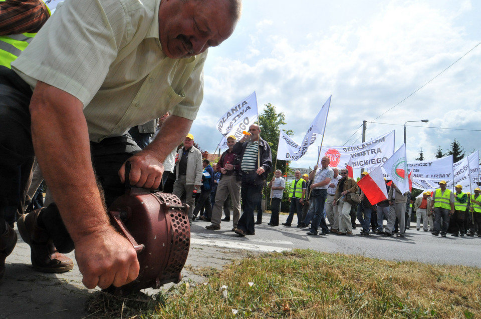 Rolnicy w proteście blokowali drogę