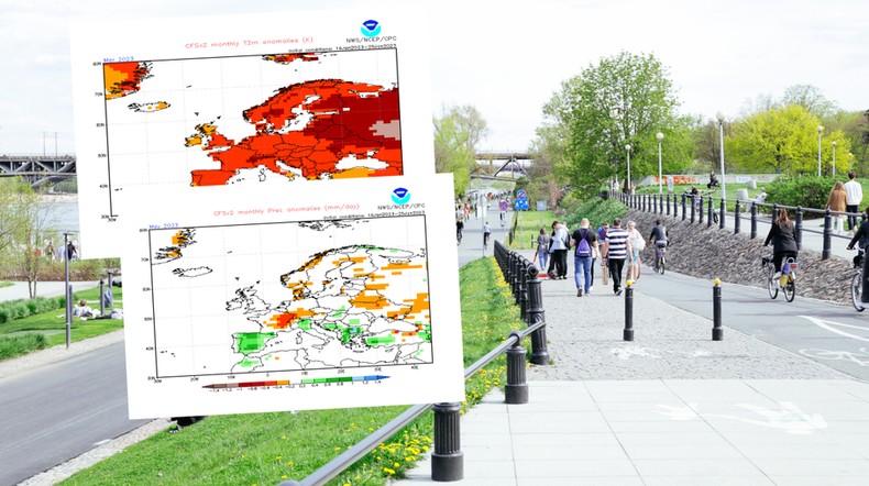 Mamy pierwsze prognozy pogody na wiosnę (mapa: NOAA)