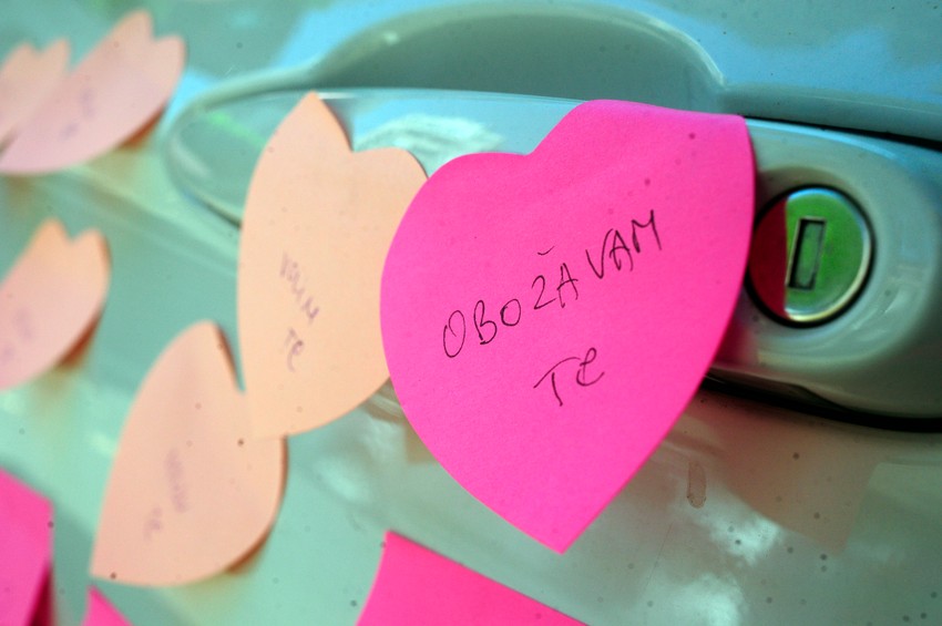 "Obožavam te" - jedna od poruka