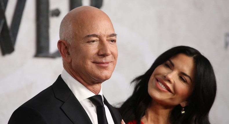 Jeff Bezos next to his partner Lauren Snchez.Lia Toby/Getty Images