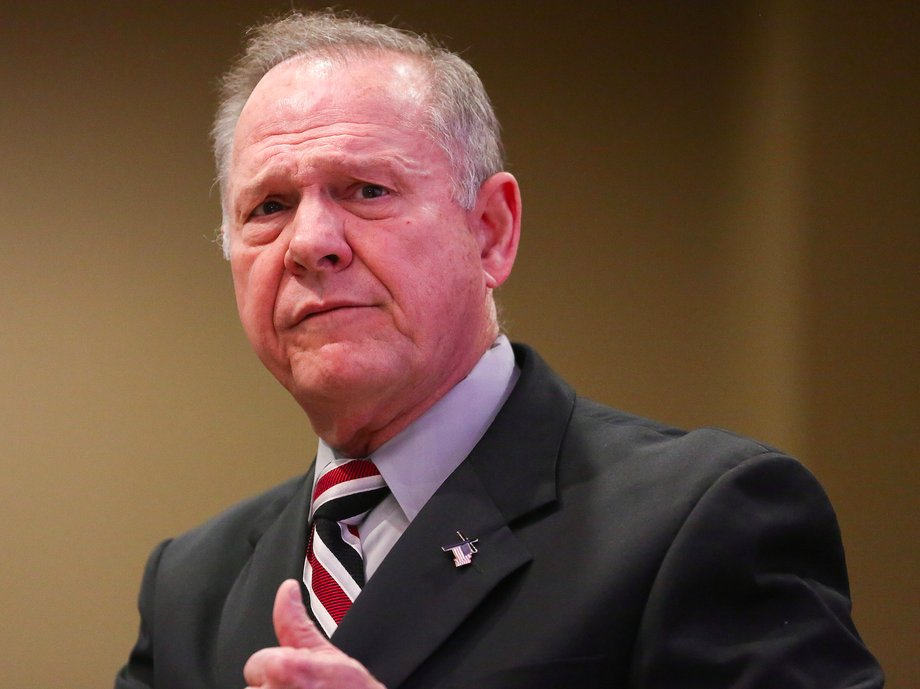 Judge Roy Moore participates in the Mid-Alabama Republican Club's Veterans Day Program in Vestavia Hills, Alabama, U.S., November 11, 2017.