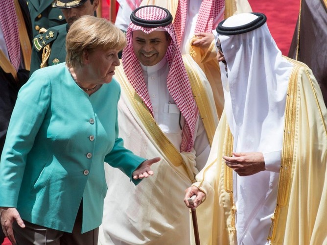 Angela Merkel i król Salman bin Abdulaziz al-Saud