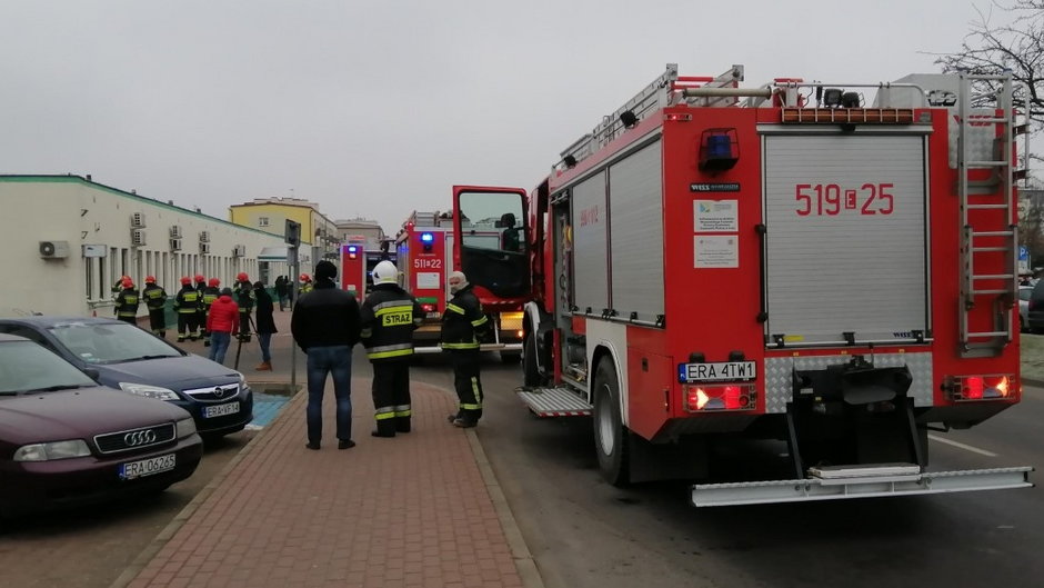 Pożar budynku Powiatowego Urzędu Pracy w Radomsku