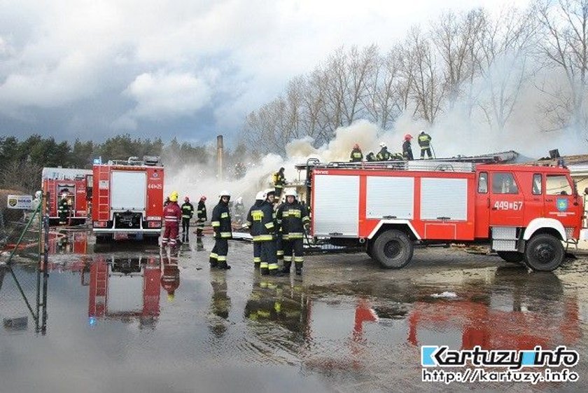 Pożar stolarni w Kiełpinie 