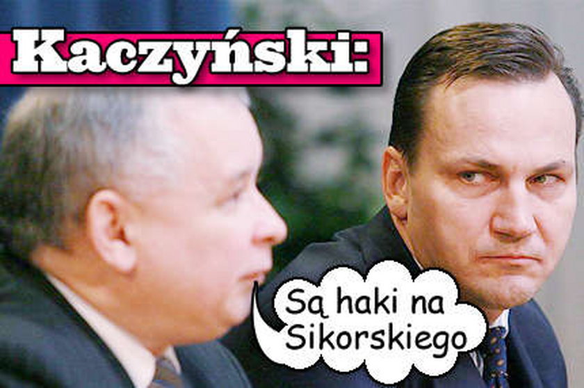 Kaczyński: Są haki na Sikorskiego