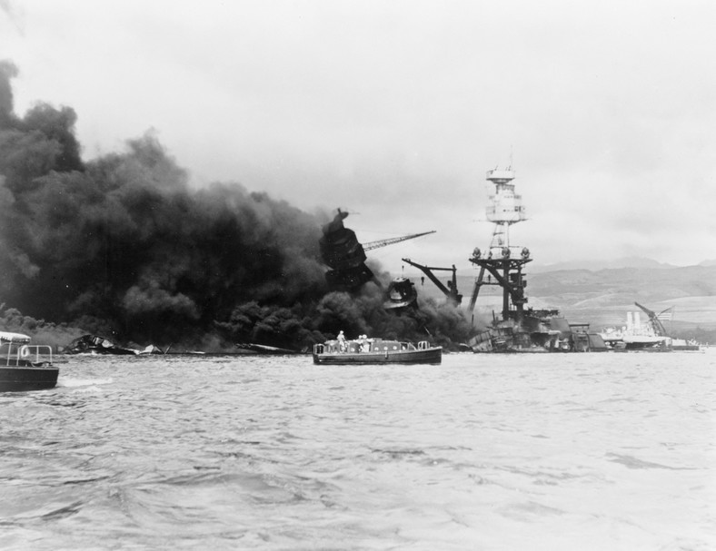 Pearl Harbour po japońskim ataku, 1941 r.