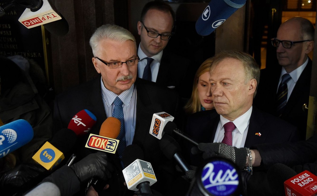 Witold Waszczykowski i niemiecki ambasador Rolf Nikel