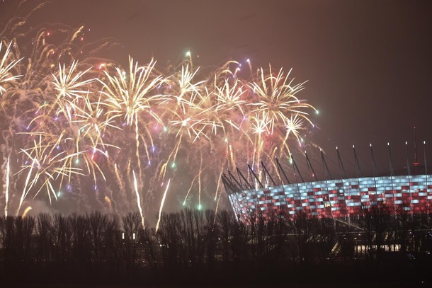 WARSZAWA NOWY ROK SZTUCZNE OGNIE