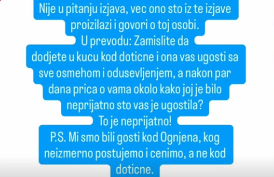 Mina Kostić, objava