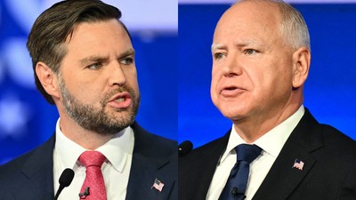 JD Vance and Tim Walz debated each other on Tuesday in New York.Getty Images