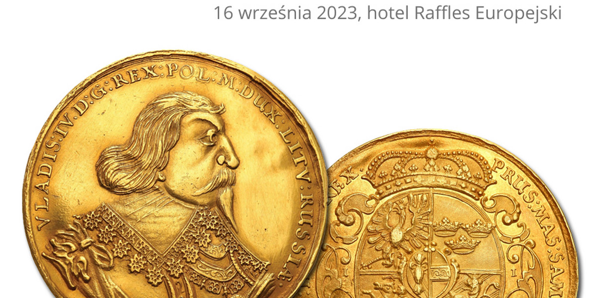 50 dukatów Zygmunta III Wazy osiągnęło rekordową cenę podczas aukcji w Warszawie. 