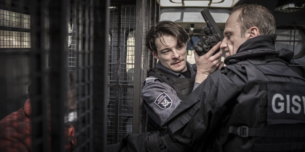 Łukasz Simlat oraz Tomasz Ziętek w filmie 'Konwój'. Premiera 13 stycznia 2017 roku.