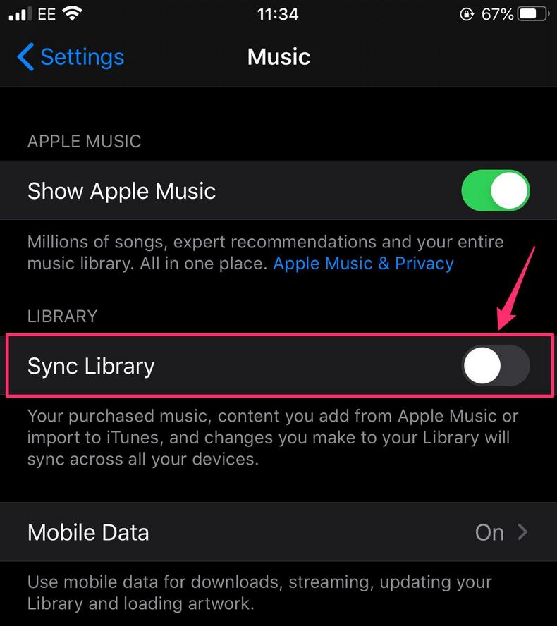 How to turn off iCloud music library on an iPhone or iPad.