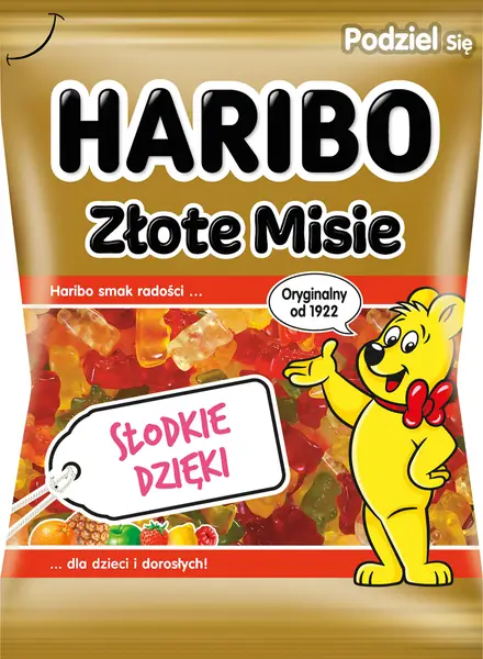 Kultowe żelki HARIBO w opakowaniach z dedykacjami – podaruj je z radością!