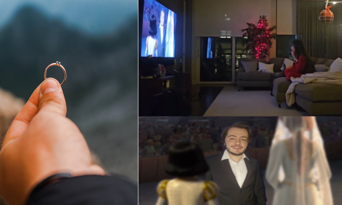 Oświadczyny jak z bajki. Wcielił się w postać ze "Shreka", by poprosić ukochaną o rękę