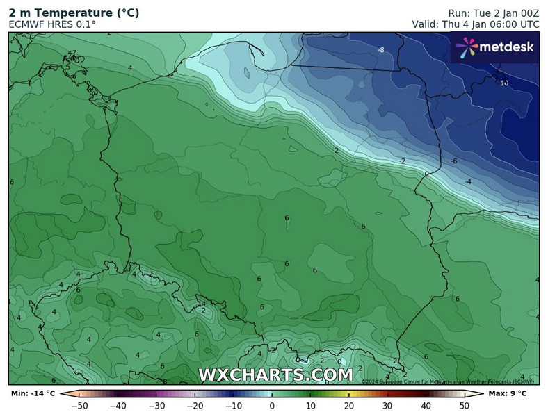 Nad Polską utrzyma się duża różnica temperatury