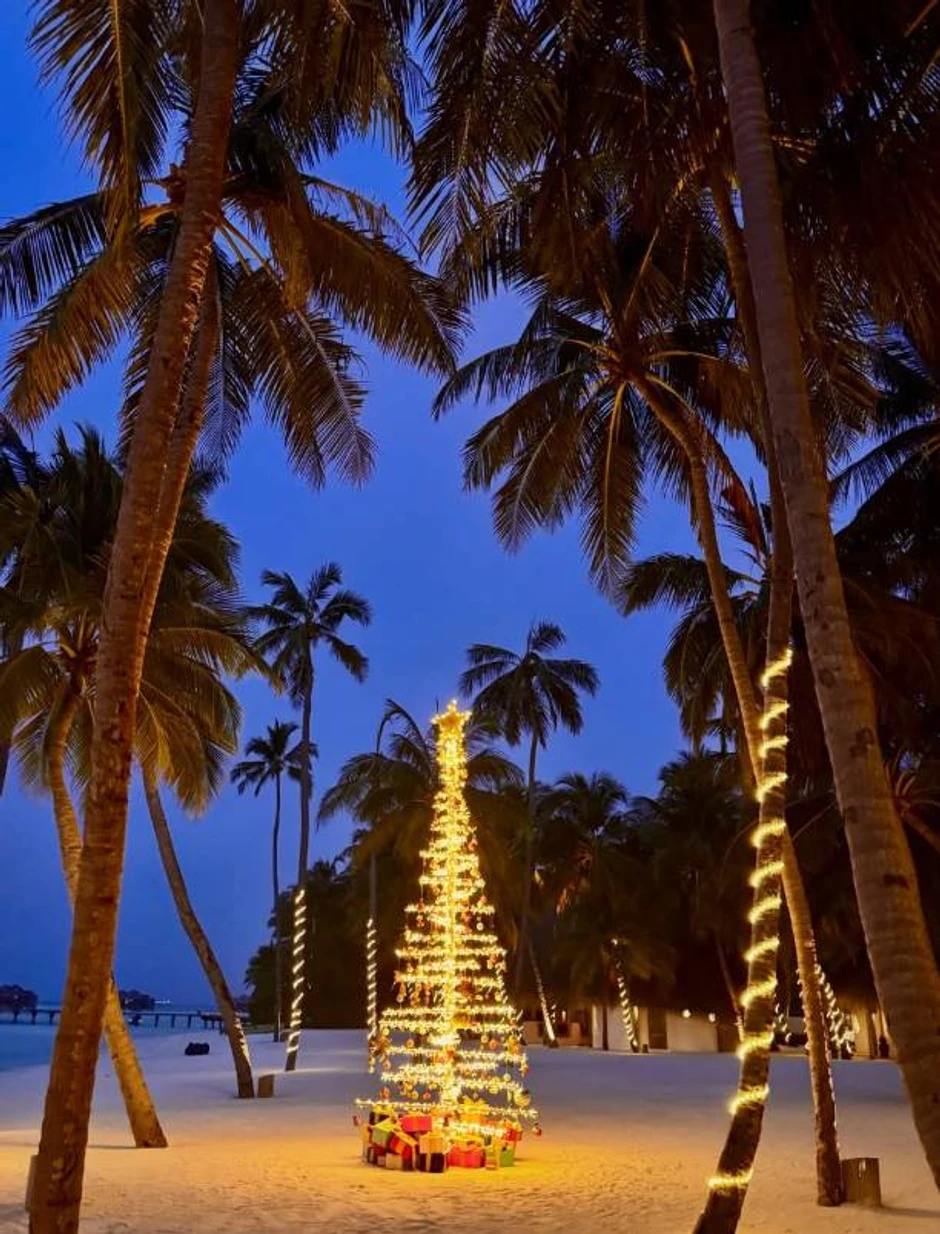 Biljana i Janko sa decom na Maldivima