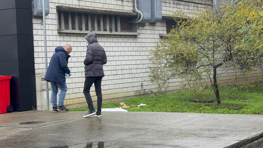 Uviđaj nakon ubistva Tadije Pantića na Novom Beogradu