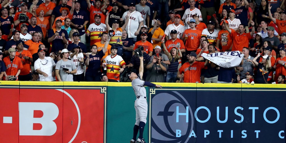 Aaron Judge made a ridiculous catch to rob a home run in Game 7 of the ALCS