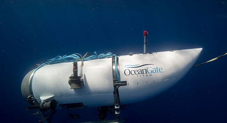 An undated photo shows the tourist submersible called the Titan.Ocean Gate / Handout/Anadolu Agency via Getty Images