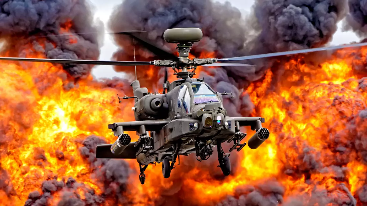 Na zdjęciu śmigłowiec uderzeniowy Apache