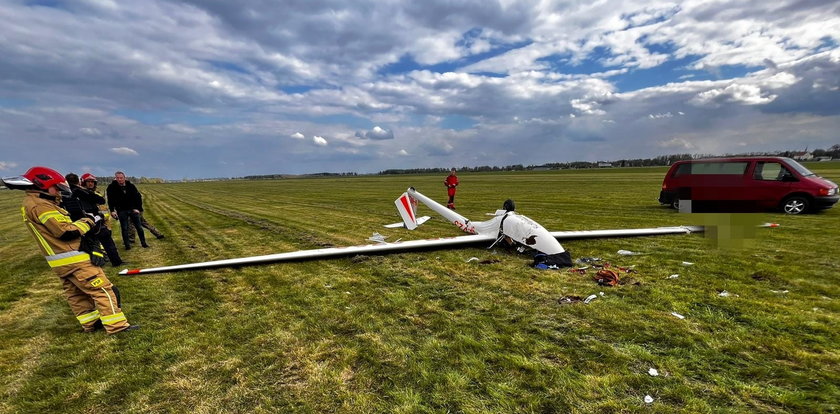 Wypadek lotniczy w Pruszczu Gdańskim. Ranny pilot