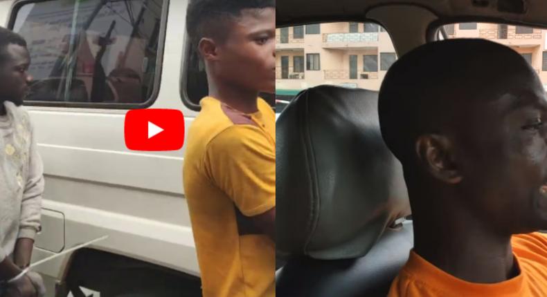 Smart taxi driver dramatically drives two cable thieves into an Accra-based radio station (video)