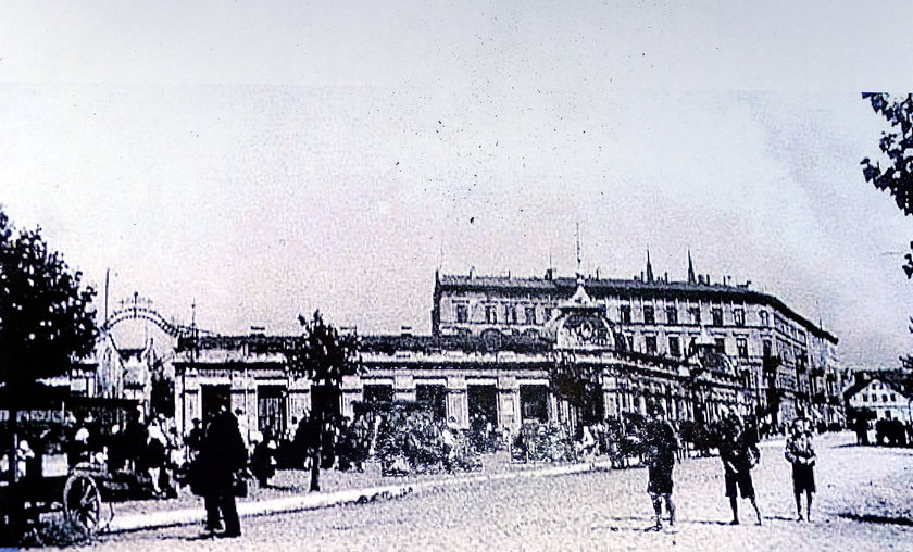 hale Tanfaniego w Łodzi widok z początku XX wieku