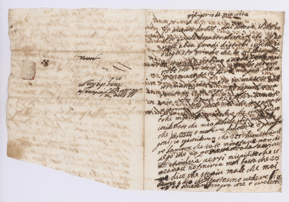 Jeden z listów Artemisii do Francesco Maria Maringhiego (1620)