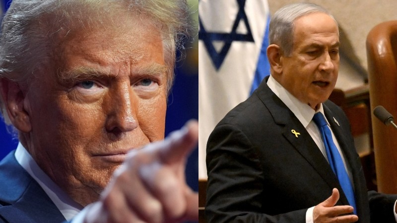 Donald Trump a Benjamin Netanjahu.