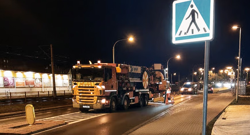 Prace przy ul. Świeradowskiej realizowane są w nocy