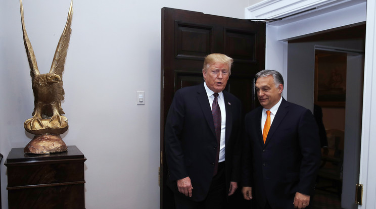 Donald Trump fogadja Orbán Viktort a Fehér Házban Fotó: MTI Koszticsák Szilárd