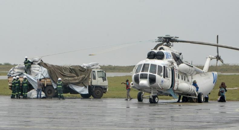 World Food Programme (WFP) helicopters flew in much-needed food supplies to Ibo Island and Quissanga in northern Mozambique