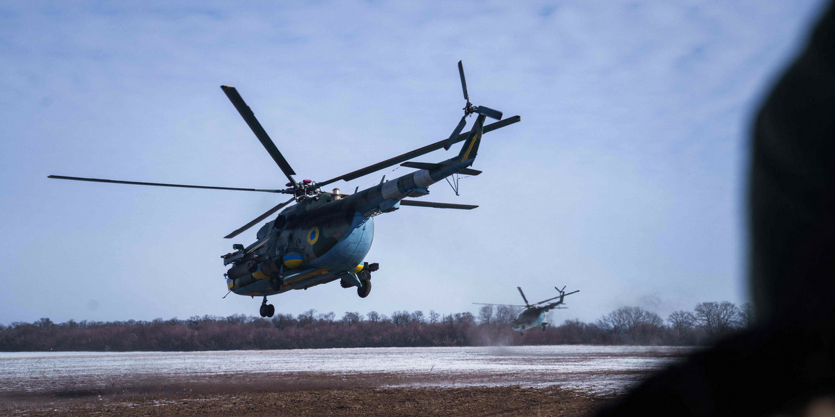 Śmigłowce Mi-8. Ukraina, 9 lutego 2023 r.