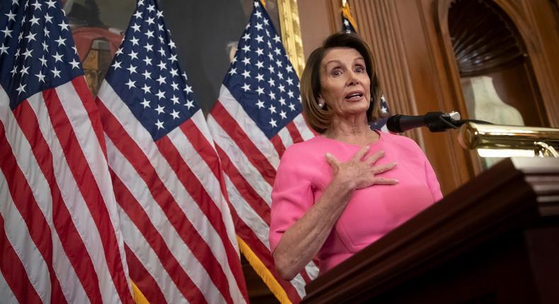 House Minority Leader Nancy Pelosi, D-Calif., speaks at a news conference on Capitol Hill in Washington, Wednesday, Nov. 7, 2018. Pelosi says she's confident she will win enough support to be elected speaker of the House next year and that she is the best person for the job.