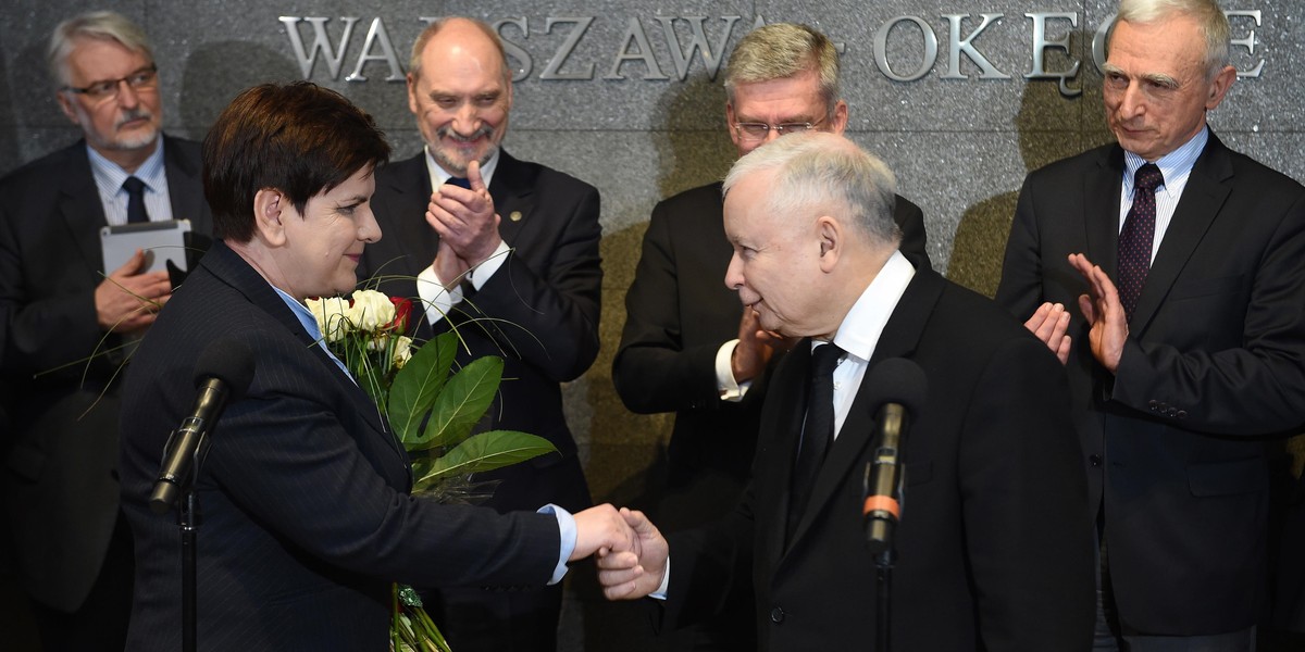 Beata Szydło i Jarosław Kaczyński