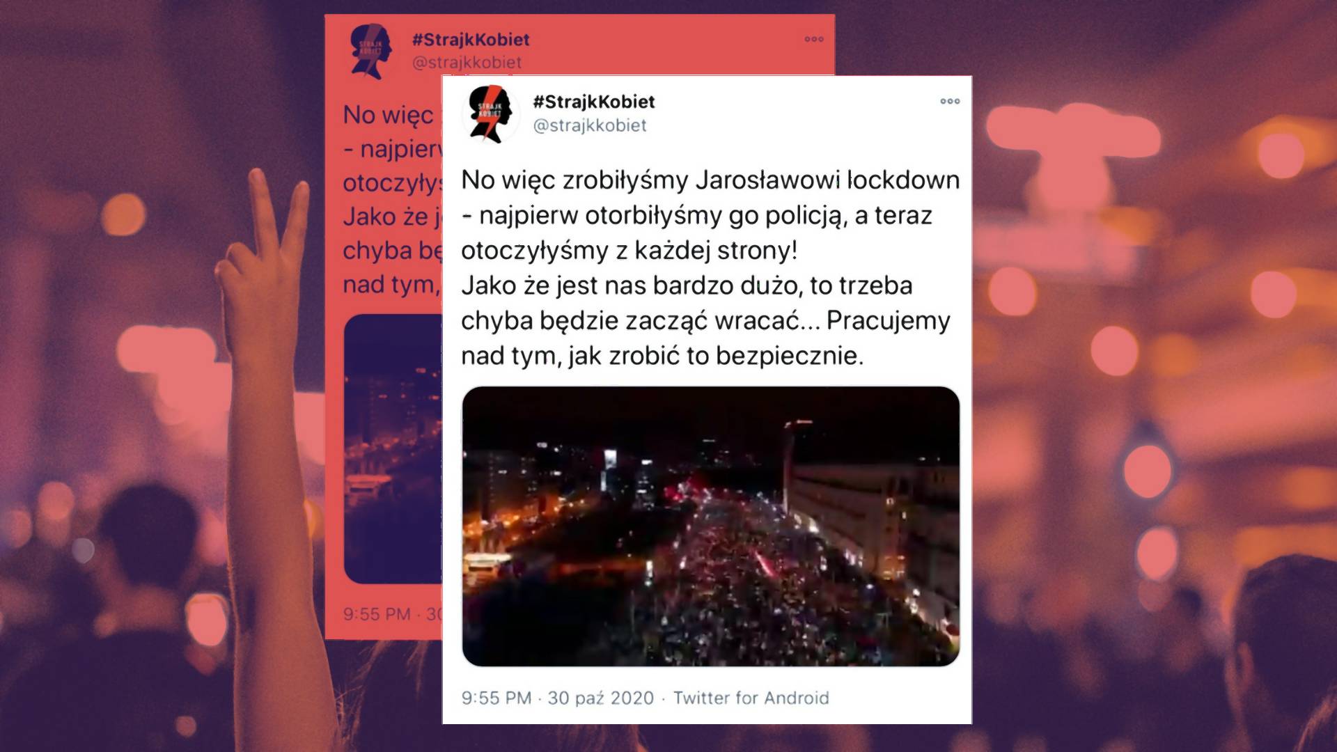 "Zrobiłyśmy Jarosławowi lockdown". Film Strajku Kobiet pokazuje ułamek skali protestu, a i tak robi wrażenie