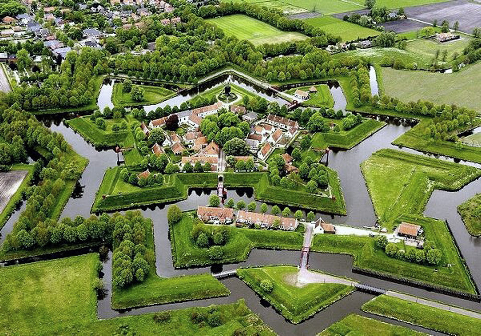Wieś Bourtange w Holandii