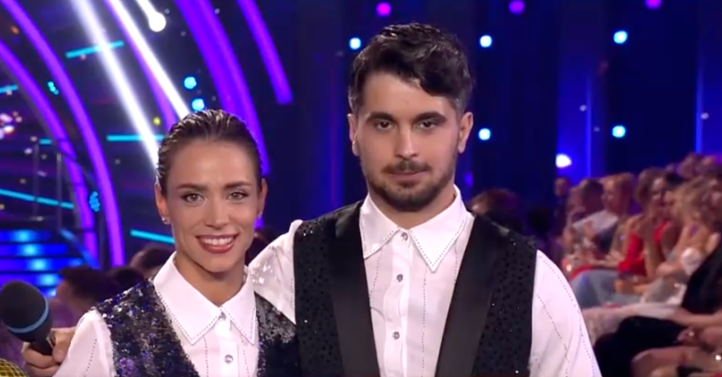 Slovenská herečka Gabika Marcinková s tanečníkom Jaroslavom Ihringom. 