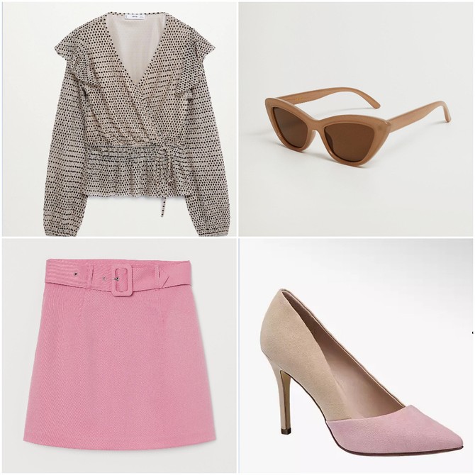  Bluza „Mango“,  suknja „H&M“,  salonke „Deichmann“