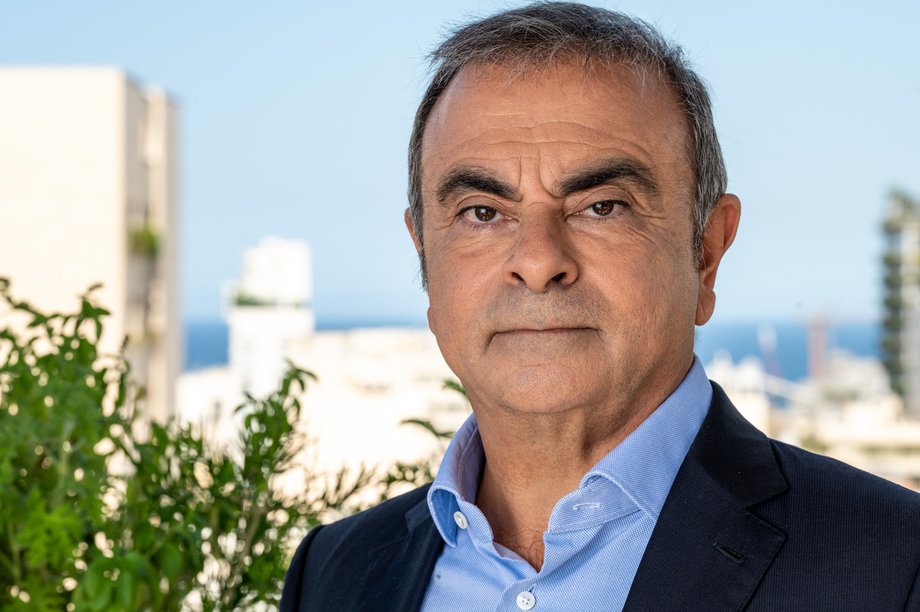 Carlos Ghosn sfotografowany w 2020 r. w Bejrucie.