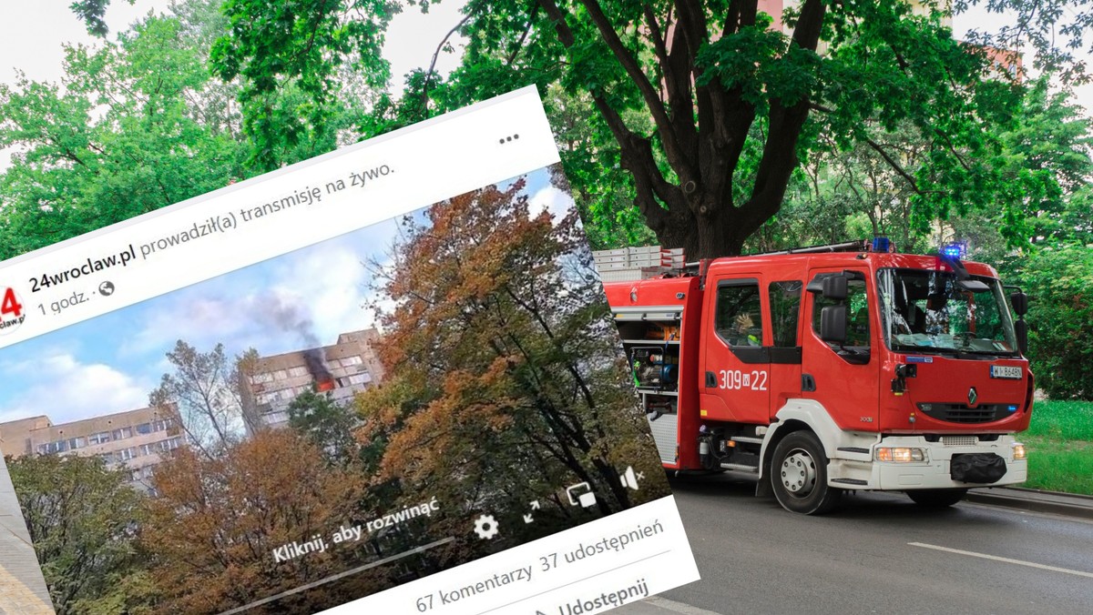 Pożar wieżowca we Wrocławiu. Jedna osoba zmarła