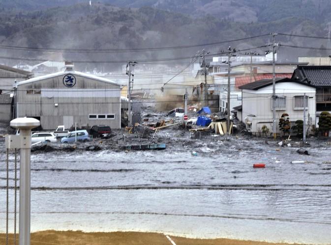 Tsunami w mieście Kesennuma