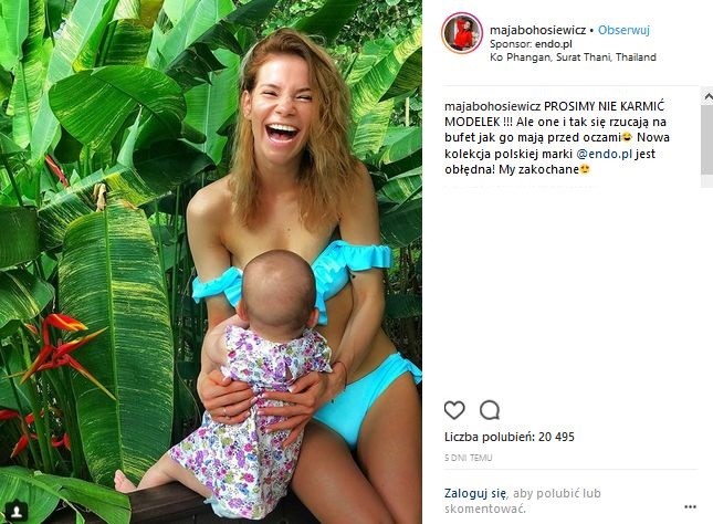 Maja Bohosiewicz z córką w Tajlandii