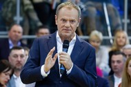 Donald Tusk na spotkaniu w Białej Podlaskiej. 17 kwietnia 2023 r.