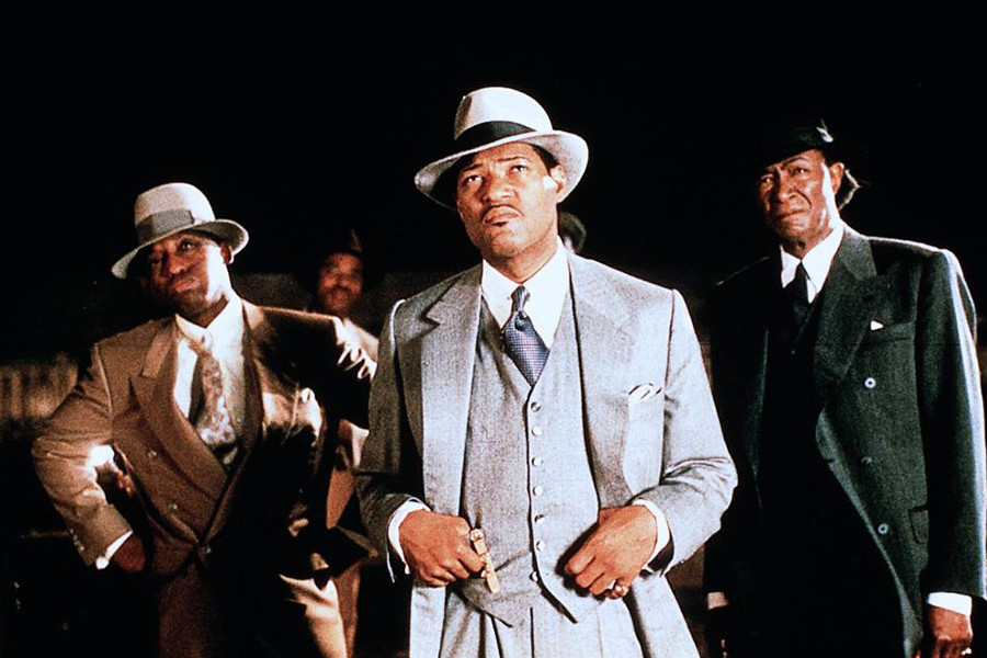 Laurence Fishburne jako Bumpy Johnson w filmie "Gangster" (1997)